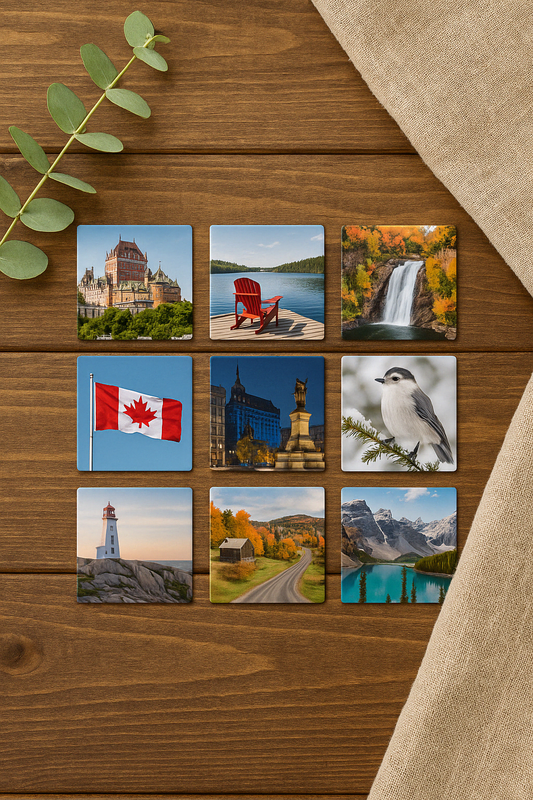 Aimants carrés personnalisés (Paquet de 9)