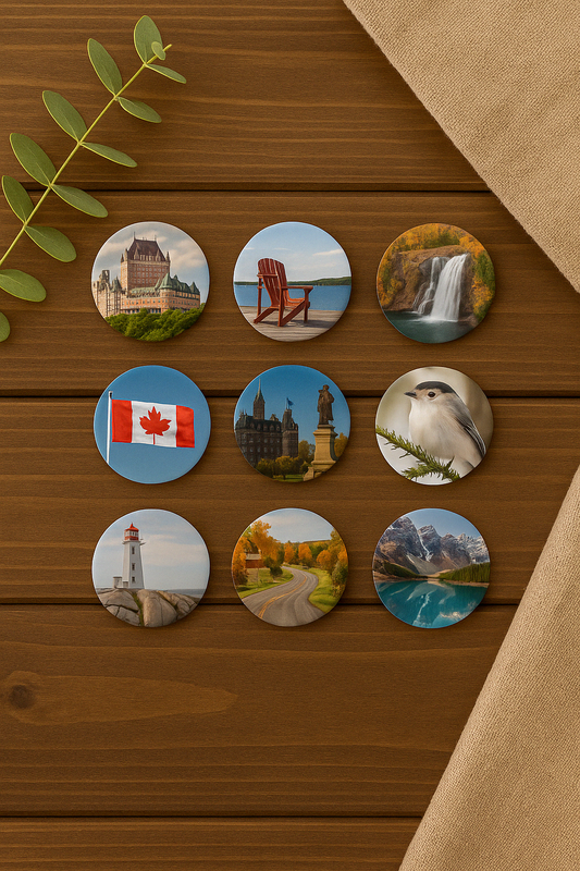 Aimants ronds personnalisés (Paquet de 9)