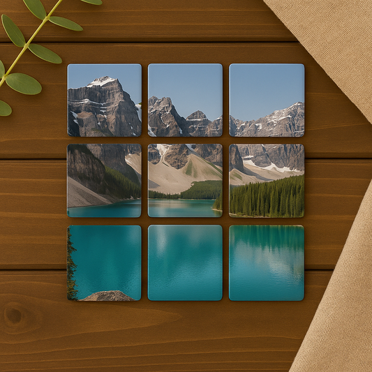 Aimants carrés personnalisés - Puzzle (Paquet de 9)